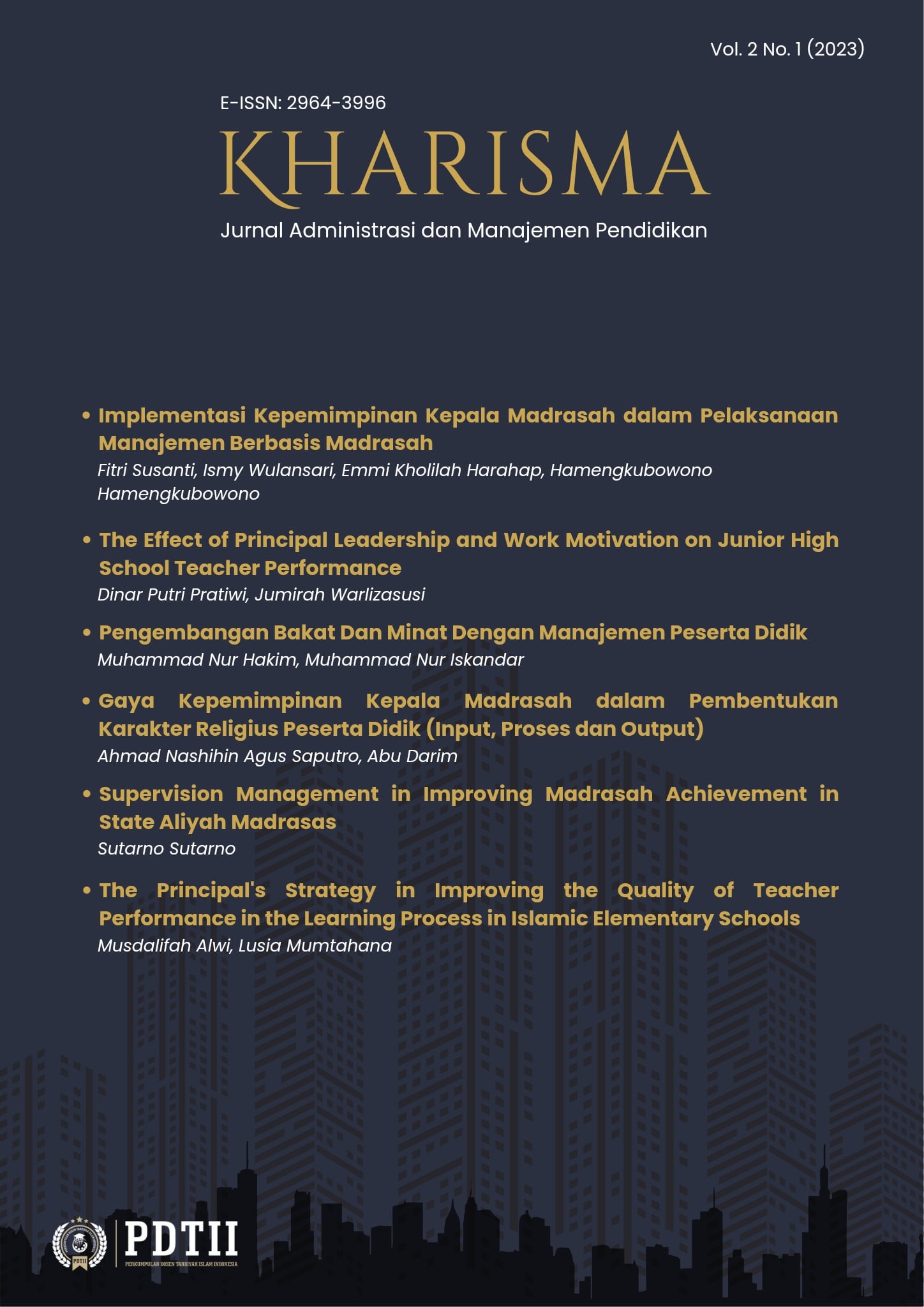 					View Vol. 5 No. 2 (2026):  Integrative Islamic Education Management
				